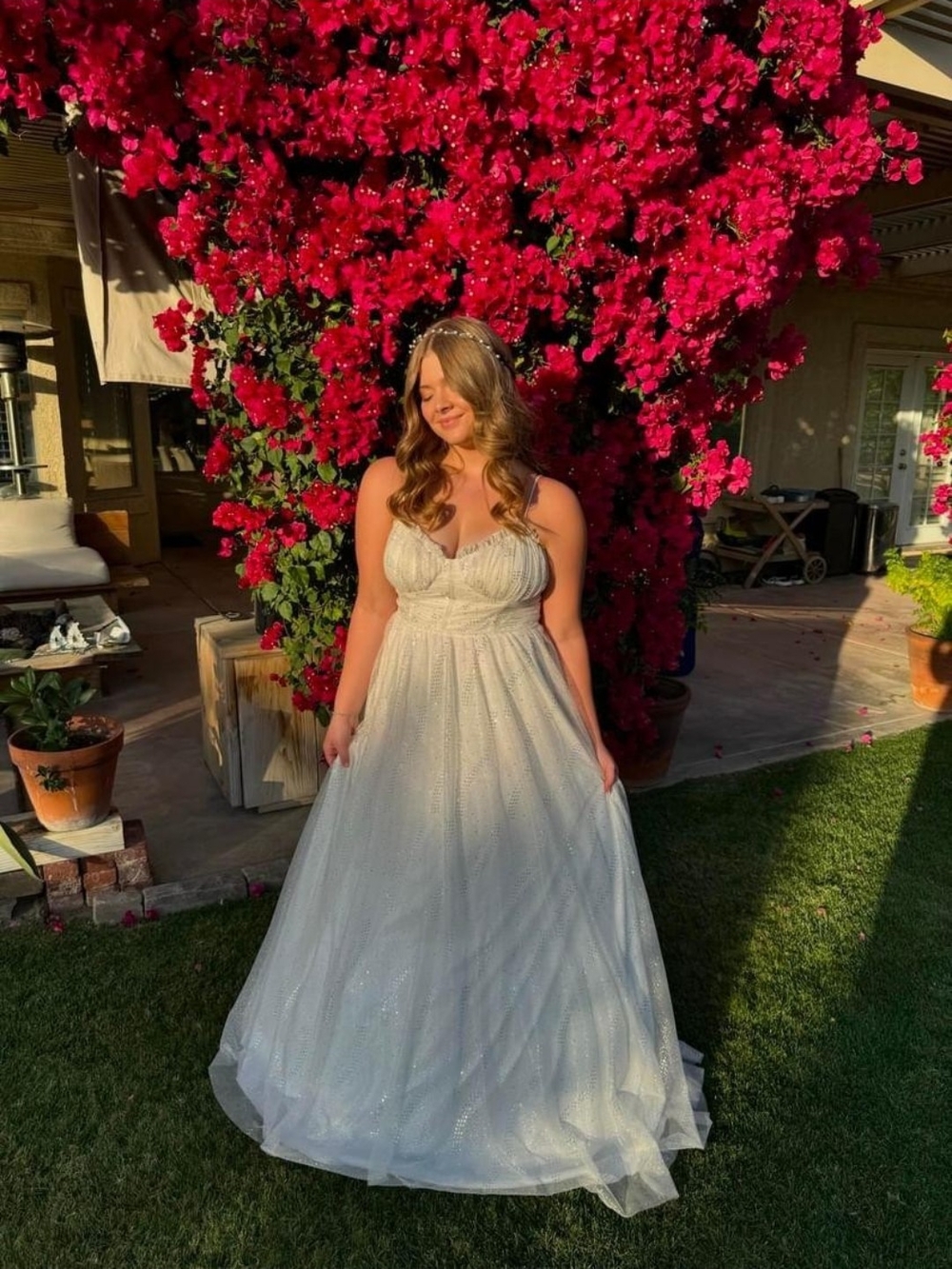 City Studio Ivory Sparkle Tulle A-Line Wedding Gown